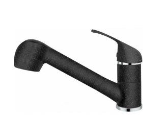 PYRAMIS Bateria PYRAMIS FIDO granit czarny 090920138 kuchenna z wyciąganą wylewką czarna nakrapiana