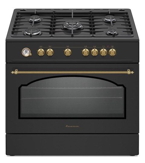 Ravanson Kuchnia gazowo elektryczna Ravanson Retro KWGE-90AR (czarny)