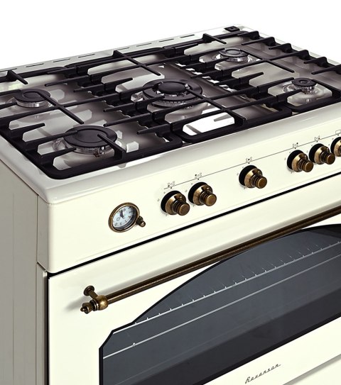Ravanson Kuchnia gazowo elektryczna Ravanson Retro KWGE-90ARC (kremowy)