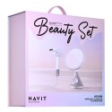 HAVIT ZESTAW SUSZARKA WRAZ Z LUSTERKIEM KOSMETYCZNYM Z FUNKCJA ŁADOWANIA BEZPRZEWODOWEGO
