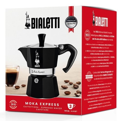 BIALETTI Bialetti kawiarka Moka Express 3tz czarna