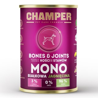 CHAMPER CHAMPER BONES&JOINTS MONOBIAŁKOWA jagnięcina mokra karma dla psa 400g