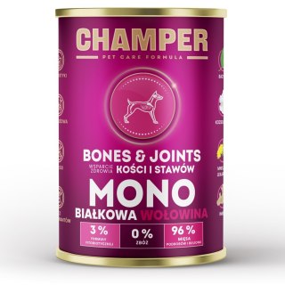CHAMPER CHAMPER BONES&JOINTS MONOBIAŁKOWA wołowina mokra karma dla psa 400g