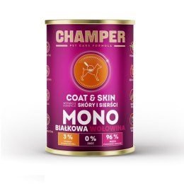 CHAMPER CHAMPER COAT&SKIN MONOBIAŁKOWA mokra karma dla psa wołowina 400g