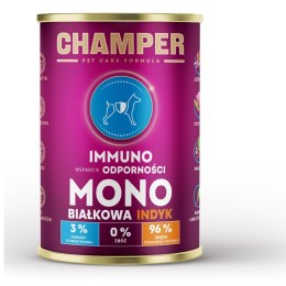 CHAMPER CHAMPER IMMUNO MONOBIAŁKOWA indyk mokra karma dla psa 400g