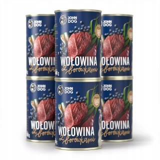 JOHN DOG John Dog BERRY Adult wołowina z borówkami 400g*6