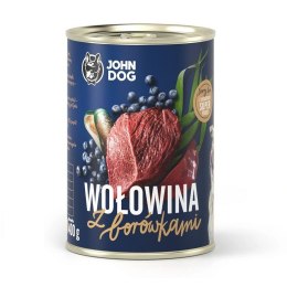 JOHN DOG John Dog BERRY Adult wołowina z borówkami 400g*6