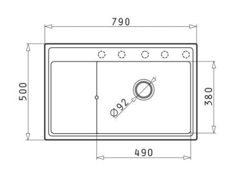 PYRAMIS Zestaw - Zlewozmywak PYRAMIS CAMEA (79x50) 1B 1D R + Bateria IDEA Black Edition - 070168502BE - Volcano