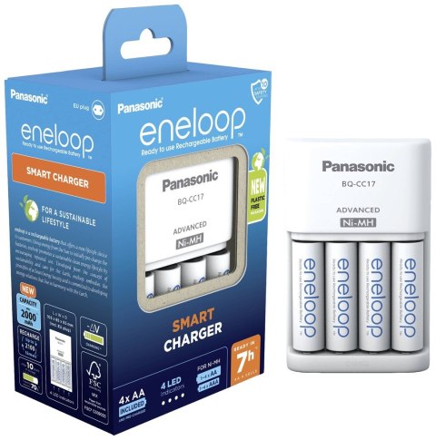 Panasonic ŁADOWARKA PANASONIC SMART + 4x AA ENELOOP 2000 mAh