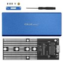 Qoltec QOLTEC OBUDOWA NA DYSK M.2 SSD | SATA | NGFF | USB 3.0 | SUPER SPEED 5GB/S | 2TB | NIEBIESKI