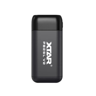 XTAR XTAR ŁADOWARKA Z FUNKCJĄ POWER BANK DO AKUMULATORÓW CYLINDRYCZNYCH LI-ION 18650/20700/21700 CZARNA - 2 KANAŁY PB2SLV2