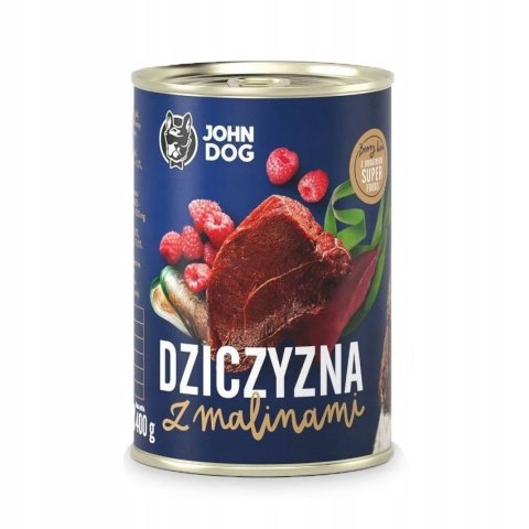 JOHN DOG JOHN DOG Berry Adult Dziczyzna z malinami - mokra karma dla psa - 400 g