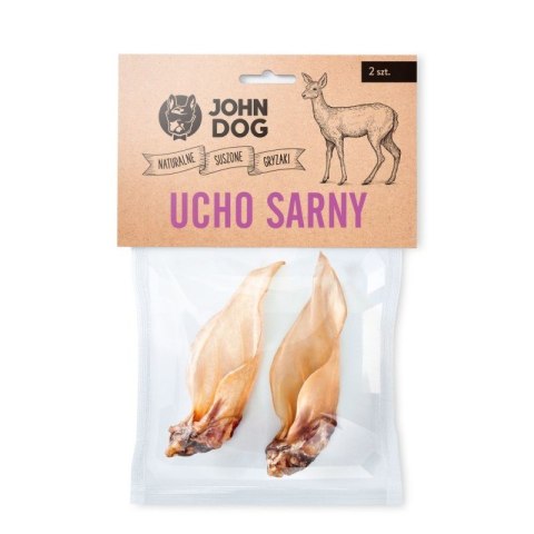 JOHN DOG JOHN DOG GRYZAKINATURALNE ALL Ucho sarny 2 szt.