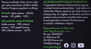 JOHN DOG JOHN DOG Kość do żucia z kaczką i jabłkiem - gryzak dla psa - 12 cm