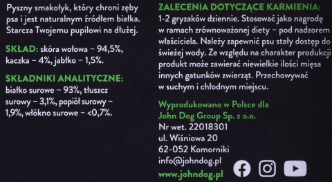 JOHN DOG JOHN DOG Kość do żucia z kaczką i jabłkiem - gryzak dla psa - 12 cm