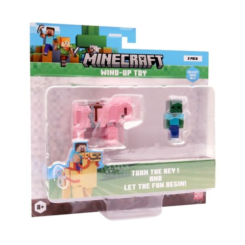 P.M.I. Kids World MINECRAFT S2 3D WIND-UP TOY - BABY ZOMBIE & PIG