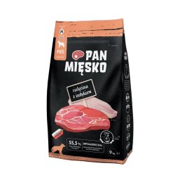 PAN MIĘSKO Pan Mięsko (dorosły) Cielęcina z indykiem chrupki Karma sucha dla psa M 9kg