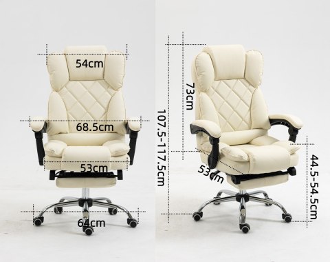 Activejet Activejet Fotel biurowy YK7416 beżowy (WYPRZEDAŻ)