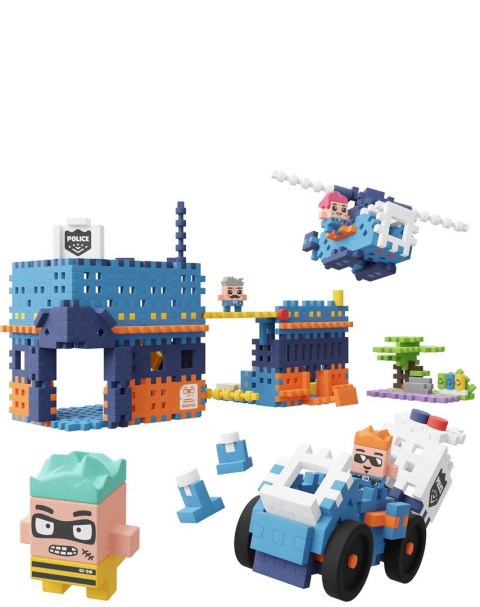Marioinex MARIOINEX Klocki Mini Waffle City Posterunek policji, 280 elementów