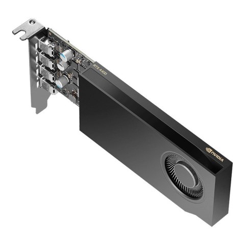 PNY Technologies PNY NVIDIA A400 4GB GDDR6 64-bit, Low Profile, PCIe 4.0 x8, Single slot, 4 x Mini DisplayPort 1.4a, 50W, LP bracket, small box