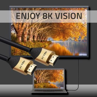 Qoltec QOLTEC KABEL HDMI V2.1 ULTRA HIGH SPEED 8K | 60HZ | 30AWG | GOLD