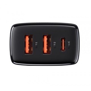 Baseus BASEUS ŁADOWARKA SIECIOWA 2XUSB, USB-C (CZARNA)