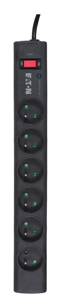 EATON Listwa przeciwprzepięciowa EATON PS6F (6 x UTE; 10 A; kolor czarny)