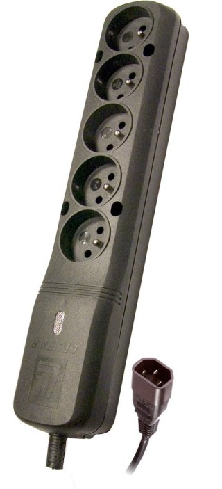 Lestar Listwa zasilająca Lestar LZ- 530 BW G-A 1966020000 (5 x Typ E z bolcem; 10 A; 1,5m; kolor czarny)