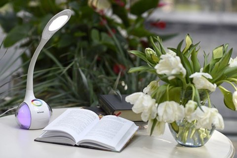 Activejet Lampka na biurko stołowa biurkowa LED Activejet RAINBOW RGB biała