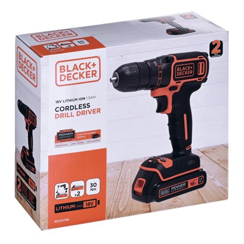 BLACK+DECKER Wiertarko-wkrętarka aku 18V BDCDC18B BLACK+DECKER