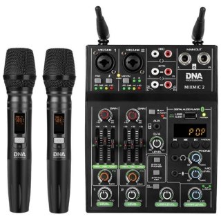 DNA PROFESSIONAL DNA MIXMIC 2 - Mikser audio, USB Bluetooth + 2x mikrofony bezprzewodowe