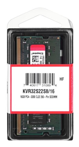 Kingston KINGSTON DDR4 SODIMM 16GB 3200MHz CL22 1Rx8