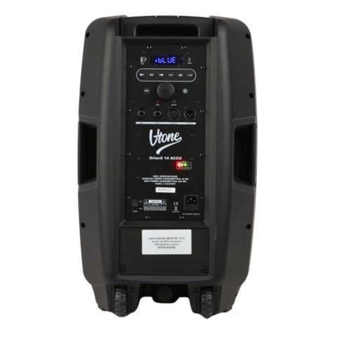 V-tone V-TONE OrionX 14 ACCU - Kolumna aktywna akumulatorowa czarna, Bluetooth, TWS, USB, AUX, FM, DSP, wysuwana rączka, kółka transpor