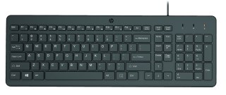 Hewlett-Packard Klawiatura HP 150 Wired Keyboard przewodowa czarna 664R5AA