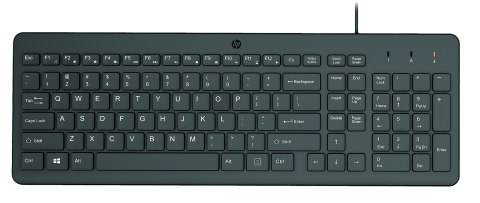Hewlett-Packard Klawiatura HP 150 Wired Keyboard przewodowa czarna 664R5AA