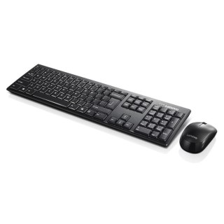 Lenovo Zestaw klawiatura + mysz Lenovo 100 Wireless Combo Keyboard & Mouse GX30L66303 (USB 2.0; (EN); kolor czarny; optyczna; 1000 DPI)