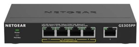 NETGEAR Switch Netgear GS305PP-300EUS 5p PoE 120W (PoE+: 4p) Unmanaged Gigabit