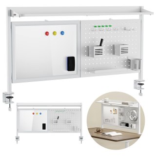 Ergo office ERGO OFFICE PRZEGRODA BIURKOWA / ORGANIZER, MAX. OBCIĄŻENIE 10KG, BIAŁA TABLICA, SZEROKOŚĆ 1116MM, BIAŁA ER-301 W