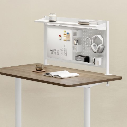 Ergo office ERGO OFFICE PRZEGRODA BIURKOWA / ORGANIZER, MAX. OBCIĄŻENIE 10KG, BIAŁA TABLICA, SZEROKOŚĆ 1116MM, BIAŁA ER-301 W