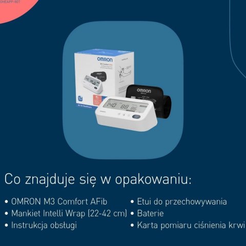 OMRON Ciśnieniomierz Omron M3 COMFORT AFIB + zasilacz