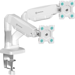 ONKRON ONKRON G-160-W Uchwyt biurkowy obrotowo-nachylny do dwóch monitorów 13-32