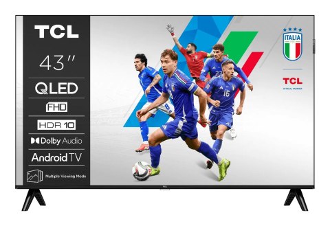 TCL Telewizor TCL 43V5C QLED 43" Full HD Android TV Dolby Digital Plus DVB-T2 Czarny