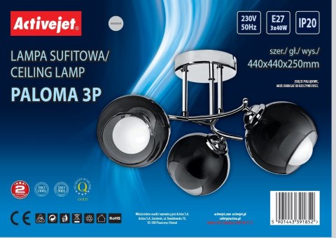 Activejet Lampa wisząca Activejet AJE-PALOMA 3P E27 3x40W