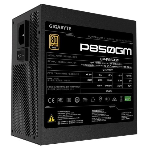 Gigabyte Zasilacz Gigabyte P850GM 850W 80+ Gold