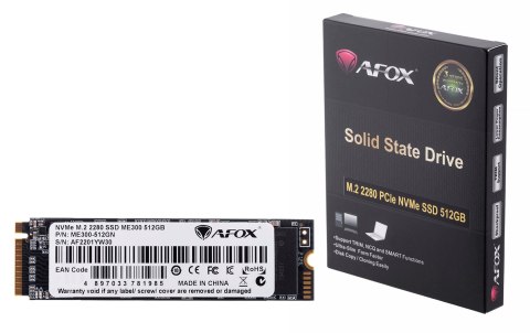 AFOX AFOX ME300 SSD M.2 PCI-Ex4 512GB TLC 2.5 GB/s NVMe