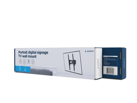 GEMBIRD GEMBIRD UCHWYT ŚCIENNY DO TELEWIZORA DIGITAL SIGNAGE W ORIENTACJI PIONOWEJ (POCHYLENIE) 37"-75"