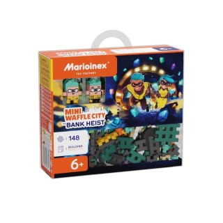 Marioinex MARIOINEX Klocki Mini Waffle City Napad na bank, 148 elementów
