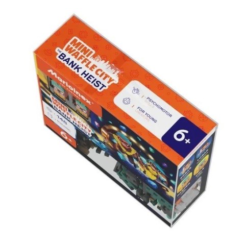 Marioinex MARIOINEX Klocki Mini Waffle City Napad na bank, 148 elementów