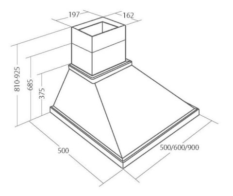 AKPO Okap przyścienny rustykalny AKPO WK-4 RUSTICA COUNTRY 60 Ecru kremowy