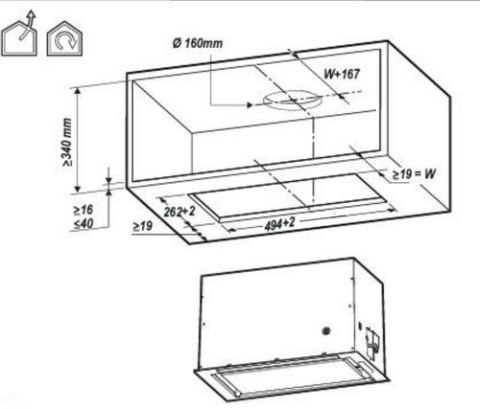 Elica Okap podszafkowy do zabudowy ELICA LANE BL/A/52 PRF0165830